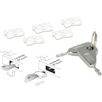 DeLOCK 20648 sorveglianza e rilevamento bianco/Argento, Argento, Bianco