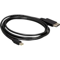 DeLOCK 3m Displayport Cable mini DisplayPort Nero, Cavo Nero, 3 m, mini DisplayPort, Displayport, Nero, Oro, 10,8 Gbit/s