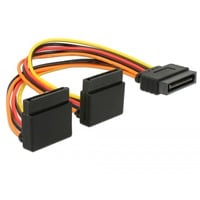 DeLOCK 60170 cavo di alimentazione interno 0,15 m 0,15 m, SATA a 15 pin, 2 x SATA a 15 pin, Maschio, Femmina, Dritto