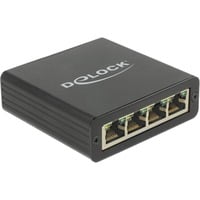 DeLOCK 62966 hub di interfaccia Nero, Adattatore Nero, Nero, Metallo, 0,8 m, 73 x 72 x 23 mm, 1 pz, USB
