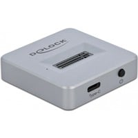 DeLOCK 64000 docking station per unità di archiviazione Argento grigio, SSD, M.2, 10 Gbit/s, Argento, 49 mm, 49 mm