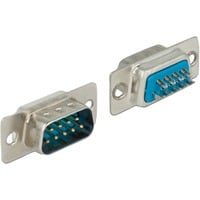 DeLOCK 65881 cavo di collegamento Sub-D 9 pin Blu, Argento, Spina argento, Sub-D 9 pin, Blu, Argento, 31 mm, 15 mm, 12,5 mm, Sacchetto di politene