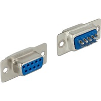 DeLOCK 65882 cavo di collegamento Sub-D 9 pin Blu, Argento argento, Sub-D 9 pin, Blu, Argento, 31 mm, 15 mm, 12,5 mm, Sacchetto di politene