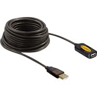 DeLOCK 82446 cavo USB 10 m USB 2.0 USB A Nero, Cavo di prolunga Nero, 10 m, USB A, USB A, USB 2.0, 480 Mbit/s, Nero