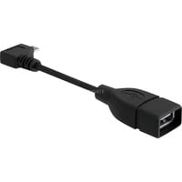 DeLOCK 83104 cavo USB 0,11 m USB 2.0 Micro-USB B USB A Nero, Adattatore Nero, 0,11 m, Micro-USB B, USB A, USB 2.0, Maschio/Femmina, Nero