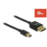 DeLOCK 84927 cavo DisplayPort 1 m Mini DisplayPort Nero Nero, 1 m, Mini DisplayPort, DisplayPort, Maschio, Maschio, 7680 x 4320 Pixel