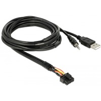 DeLOCK 85718 cavo USB 1,5 m USB A Nero Nero, 1,5 m, USB A, USB A, Nero