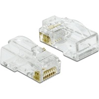 DeLOCK 86473 cavo di collegamento RJ-45 Trasparente, Presa trasparente, RJ-45, Trasparente, Maschio, Dritto, Policarbonato, Cat6