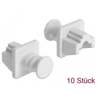 DeLOCK 86507 copertura antipolvere per porta 10 pz RJ-45, Cappuccio di protezione bianco, RJ-45, Bianco, PC desktop/postazione, 18 mm, 21 mm, 14 mm