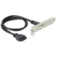 DeLOCK 89937 cavo USB 0,5 m USB 3.2 Gen 1 (3.1 Gen 1) USB C Nero, Acciaio inossidabile, Staffa slot Nero, 0,5 m, USB C, USB 3.2 Gen 1 (3.1 Gen 1), Maschio/Maschio, 5000 Mbit/s, Nero, Acciaio inossidabile