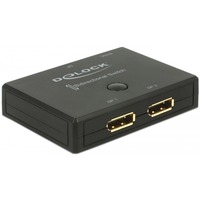 DeLOCK DisplayPort Commutatori video, Interruttore di DisplayPort Nero, DisplayPort, Nero, Plastica, 3840 x 2160 Pixel, 5 V, 820 mm