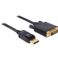 DeLOCK Displayport > DVI 24+1 m/m 1m DVI-D, Adattatore Nero, 1 m, Displayport, DVI-D, Maschio/Maschio