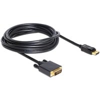 DeLOCK Displayport > DVI 24+1 m/m 5m DVI-D, Adattatore Nero, 5 m, Displayport, DVI-D, Maschio/Maschio
