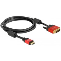 DeLOCK HDMI - DVI Cable 1.8m male / male 1,8 m DVI-D Nero, 1,8 m, HDMI, DVI-D, 5,1 Gbit/s, Maschio/Maschio