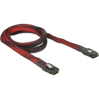 DeLOCK M/M SAS Cable 0,1 m Nero, Rosso rosso/Nero, 0,1 m, SFF 8087, SFF 8087, Maschio/Maschio, Nero, Rosso