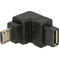 DeLOCK USB2.0Micro-B/USB2.0Micro-B Nero, Adattatore Nero, USB 2.0 Micro-B, USB 2.0 Micro-B, Nero