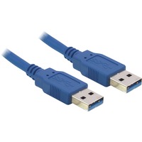 Image of USB 3.0-A male/male - 1m cavo USB USB A Blu
