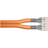 Digitus Cavo di installazione con doppino intrecciato CAT 7 S-FTP, AWG 23/1 arancione , AWG 23/1, 500 m, Cat7, S/FTP (S-STP)