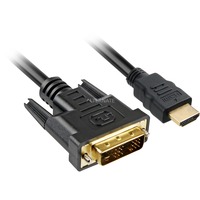 Sharkoon 4044951009053 cavo e adattatore video 2 m HDMI DVI-D Nero Nero, 2 m, HDMI, DVI-D, Oro, Nero, Maschio/Maschio