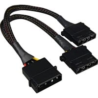 Sharkoon 4Pin 5,25" > 2x 4Pin 5,25", Cavo a Y Nero