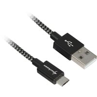 Sharkoon Cavo USB 2.0, connettore USB-A > connettore Micro-USB Nero/grigio