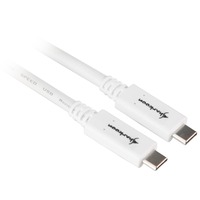 Sharkoon Cavo USB 3.2 Gen 2, connettore USB-C > connettore USB-C bianco