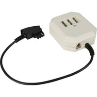 goobay 0.2m TAE-F/N + RJ11 Cable 0,2 m, Cavo a Y beige, 0,2 m, TAE-F, TAE-F, 2 x TAE-N, RJ11, Maschio/Femmina