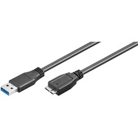 Image of 1m USB 3.0 A/micro-B cavo USB USB A Micro-USB B Nero