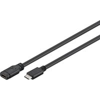 goobay 45393 cavo USB 1 m USB 3.2 Gen 1 (3.1 Gen 1) USB C Nero, Cavo di prolunga Nero, 1 m, USB C, USB C, USB 3.2 Gen 1 (3.1 Gen 1), 5000 Mbit/s, Nero