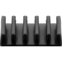 goobay 70433 organizer per cavi Scrivania Supporto per cavo Nero 2 pezzo(i), Instradamento dei cavi Nero, Supporto per cavo, Scrivania, Nero