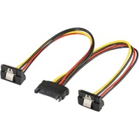 goobay 95115 cavo di alimentazione interno 0,2 m, Cavo a Y 0,2 m, SATA a 15 pin, SATA a 15 pin, Maschio, Femmina, 90°