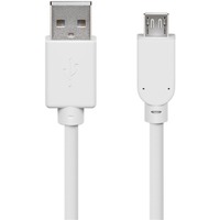 goobay USB 2.0 A/micro-B 0.6m cavo USB 0,6 m USB A Micro-USB B Bianco bianco, 0,6 m, USB A, Micro-USB B, USB 2.0, Maschio/Maschio, Bianco