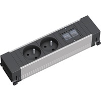 Image of 317.103 2AC outlet(s) Nero, Argento prolunghe e multiple