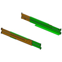 BlueWalker RK7 Guida per scaffale, Rotaie di montaggio Guida per scaffale, 1U, 38,1 mm, 4,45 cm, 2 pz, 1,65 kg