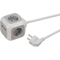 Brennenstuhl 1150100 prolunghe e multiple 1,4 m 4 presa(e) AC Interno Grigio, Bianco, Ciabatta grigio chiaro/Bianco, 1,4 m, 4 presa(e) AC, Interno, Tipo F, IP20, Grigio, Bianco