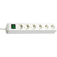 Brennenstuhl 1159520400 prolunghe e multiple 3 m 6 presa(e) AC Bianco, Ciabatta bianco, 3 m, 6 presa(e) AC, Bianco, Bianco