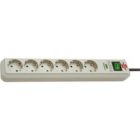 Brennenstuhl 1159750015 protezione da sovraccarico Grigio 6 presa(e) AC 1,5 m, Ciabatta grigio chiaro, 6 presa(e) AC, 16 A, 4500 A, Grigio, 1,5 m