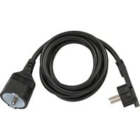 Brennenstuhl 1168980020 Nero 2m cavo di alimentazione, Cavo di prolunga Nero, 2 m, Maschio/Femmina, Nero