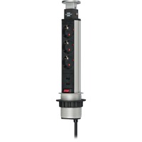 Brennenstuhl 1396200013 prolunghe e multiple 2 m 3 presa(e) AC Interno Alluminio, Nero, Ciabatta argento/Nero, 2 m, 3 presa(e) AC, Interno, Alluminio, Alluminio, Nero, Nero