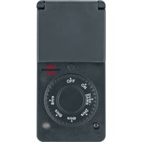 Brennenstuhl 1506120 timer elettrico Nero Timer quotidiano antracite, Timer quotidiano, Nero, Manopola, IP44, 91 mm, 62 mm