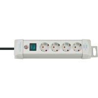 Brennenstuhl 1955540100 protezione da sovraccarico Grigio 4 presa(e) AC 1,8 m grigio chiaro, 4 presa(e) AC, Tipo F, Grigio, Plastica, 1,8 m