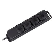 Brennenstuhl BN-1159960 Protezioni da sovraccarico, Ciabatta Nero, 4 presa(e) AC, 230 V, Nero, 2 m