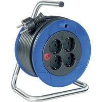 Brennenstuhl BN-HASP06 prolunghe e multiple, Tamburo per cavi blu/Nero, 15 m, Blu, Nero
