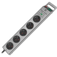 Brennenstuhl BN-SPB120 Protezioni da sovraccarico, Ciabatta argento, 5 presa(e) AC, Argento, 2,5 m