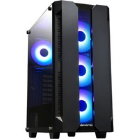 Chieftec GS-01B-OP computer case Tower Nero, Chassis Tower Nero, Tower, PC, Nero, ATX, micro ATX, Mini-ITX, SPCC, Vetro temperato, Blu, Verde, Rosso
