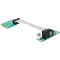 DeLOCK 41370 slot di espansione, Scheda di montaggio Mini PCI Express, PCI Express x1, 0,13 m, Multicolore