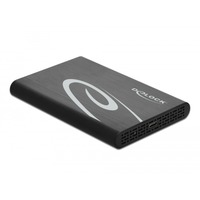 DeLOCK 42610 contenitore di unità di archiviazione Box esterno HDD/SSD Nero 2.5", Disk enclosure Nero, Box esterno HDD/SSD, 2.5", Serial ATA III, 6 Gbit/s, Hot-swap, Nero