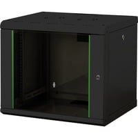 Digitus Alloggiamento a parete serie Unique - 600x450 mm (LxP), IT armadio Nero, Da parete, 9U, 100 kg, Lucchetti, Nero