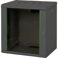 Digitus Alloggiamento a parete serie Unique - 600x450 mm (LxP), IT armadio Nero, Da parete, 12U, 100 kg, Lucchetti, Nero