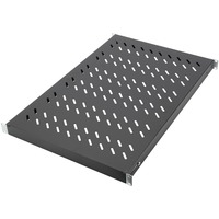 Digitus Ripiano con rotaie per il montaggio variabili per installazione fissa su armadi da 483 mm (19"), Il vano inferiore Nero, Nero, 50 kg, 1U, Turchia, 48,3 cm (19"), 482 mm
